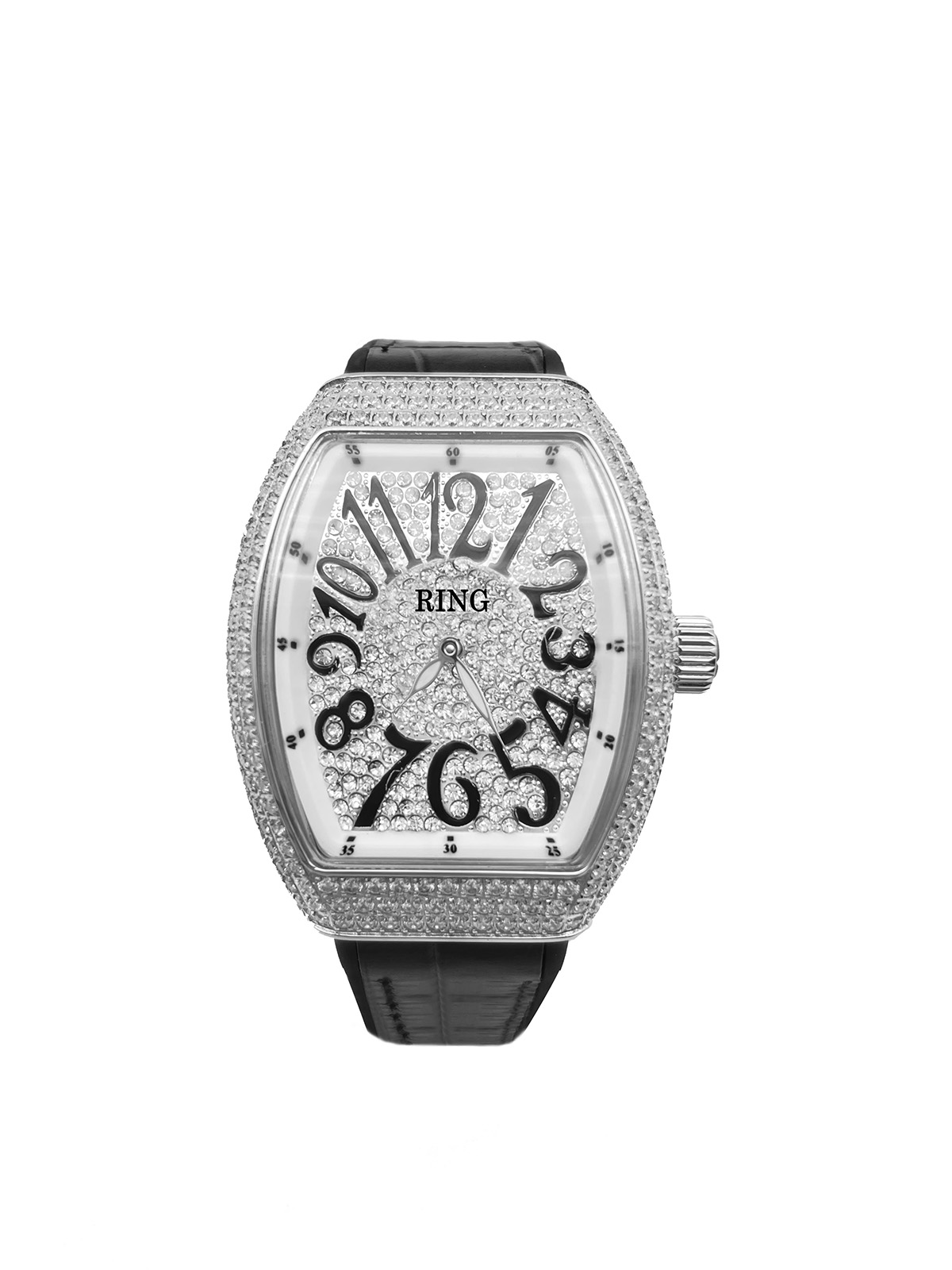 Regardez des étoiles de montre en diamant de mode de mode partout dans le ciel éblouissant forme de baril pour porter plus confortable