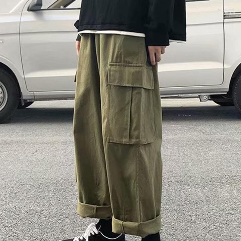 

Men's Pants Men's Wide Leg Trousers Skin-friendly 3 Colors Fine Workmanship Khaki Oversize Cargo Men For Sports, Army green