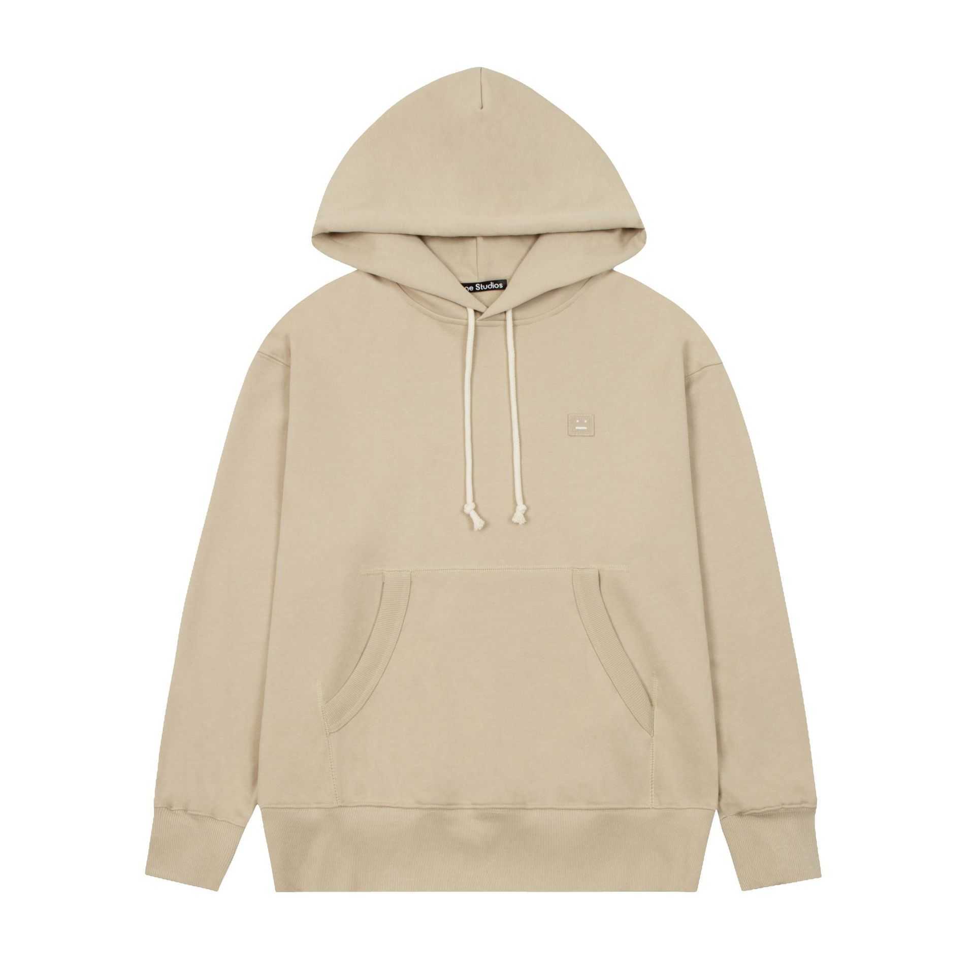 

Women's Hoodies Sweatshirts Acne Studios 2022 Classic Smiley Face Square Hooded Terry Sweater, 378-ac02 black