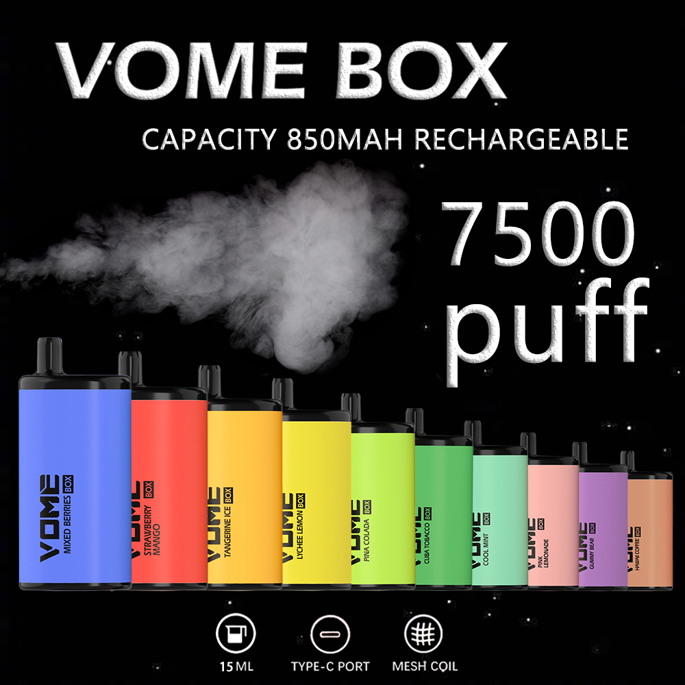 

Original Disposable Vape e-cigarette Kit Pod 2 5% 7500 Puffs 15ml Integrated 850mAh rechargeable 10-flavor e-cigarette vaporizer