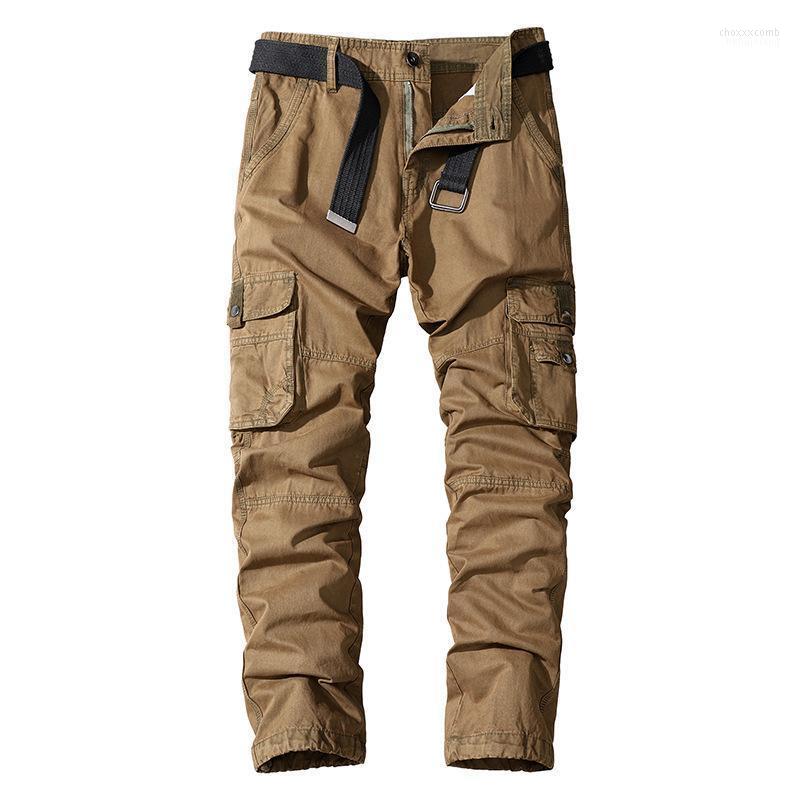 

Men's Pants Men's Casual For Men Autumn Winter Fashion Multi-pocket Cargo Pure Cotton Sweatpants Plus Size, Black