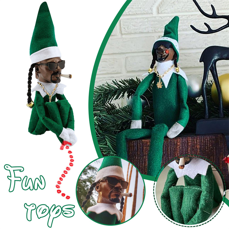 

Snoop on the Stoop Christmas Elf Doll Spy on A Bent Toys Xmas New Year Festival Party Decor
