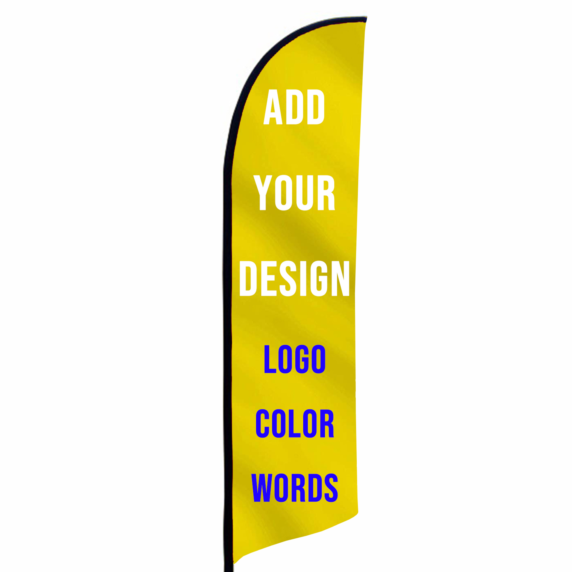 

Custom Feather Flags for Business Personalized Beach Flag Banners flag only