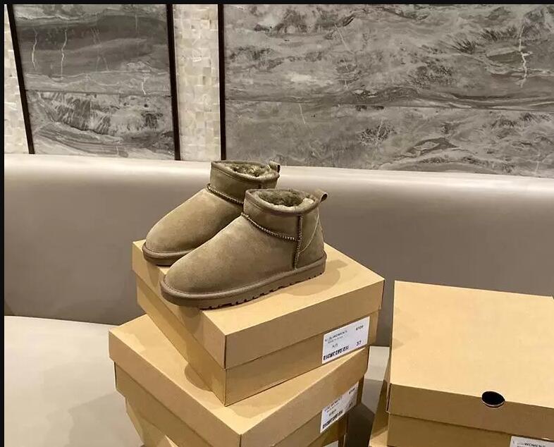 

Snow Boot female Boots snow Shoes Classical Short Mini women Keep Warm Man Womens Plush Casual Chestnut Grey 2022 Hot Aus U5854 Htr, Black