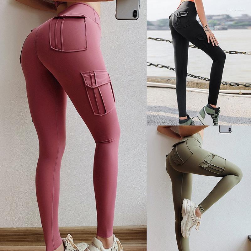 

Men' Pants Women Yoga High Waist Style Sport Leggings Gym Slim Fit Pocket Sweatpants Outdoor Running Fitness, Pink