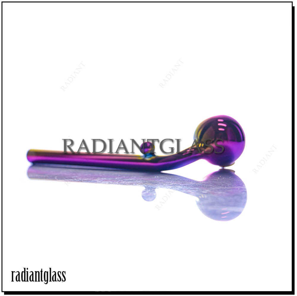 

Wholesale 6.3 inches oil Burner Smoking Pipes Plating Color Handcraft glass smoking water pipe for hookahs bong