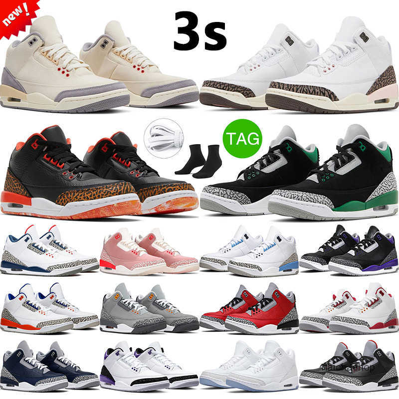 

3s retro fragment design men women basketball shoes seoul free throw line unite jumpman 3 unc men sports trainers sneakers J OG designer shoes, #22 sport blue