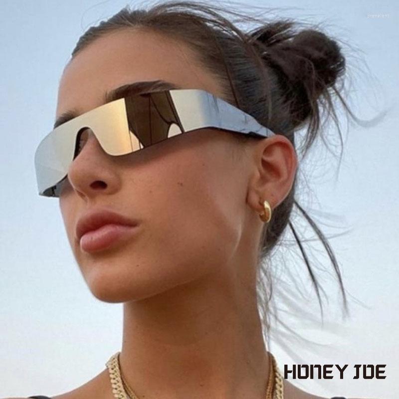 

Sunglasses Fashion Rimless Women Men Punk Wrap Around Sports One Piece Sun Glasses Shades Goggle Eyewear Mirror Trendy UV400