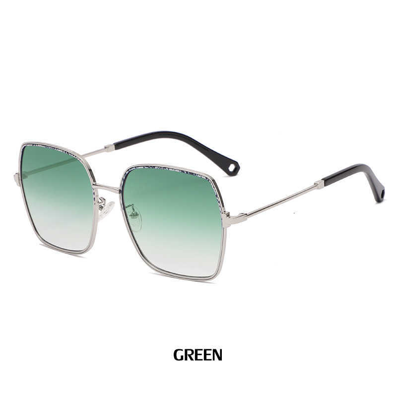 

sunglasses Sun Glasses the Latest Women Fashion Sunglasses Large Square Frame Anti Ultraviolet Trend Printing Gradient Color Net Red Same Eyeglasses G44M