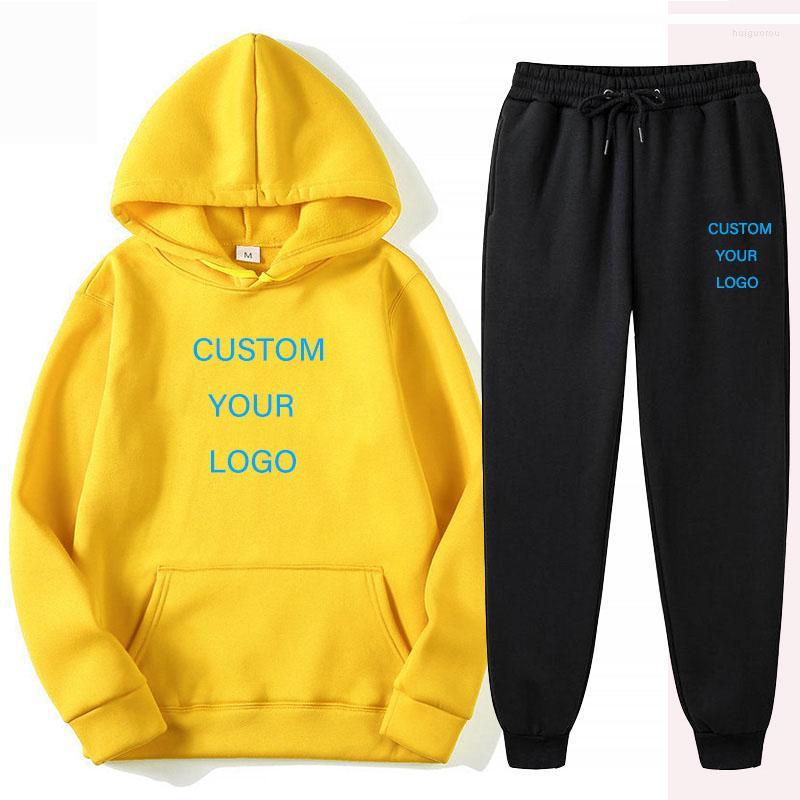 

Men' Tracksuits Brand Autumn Winter Men' Tracksuit Jogging Sportswear Fahion Printed Hoodies Pants 2 Piece Set Customized Logo, Red no print