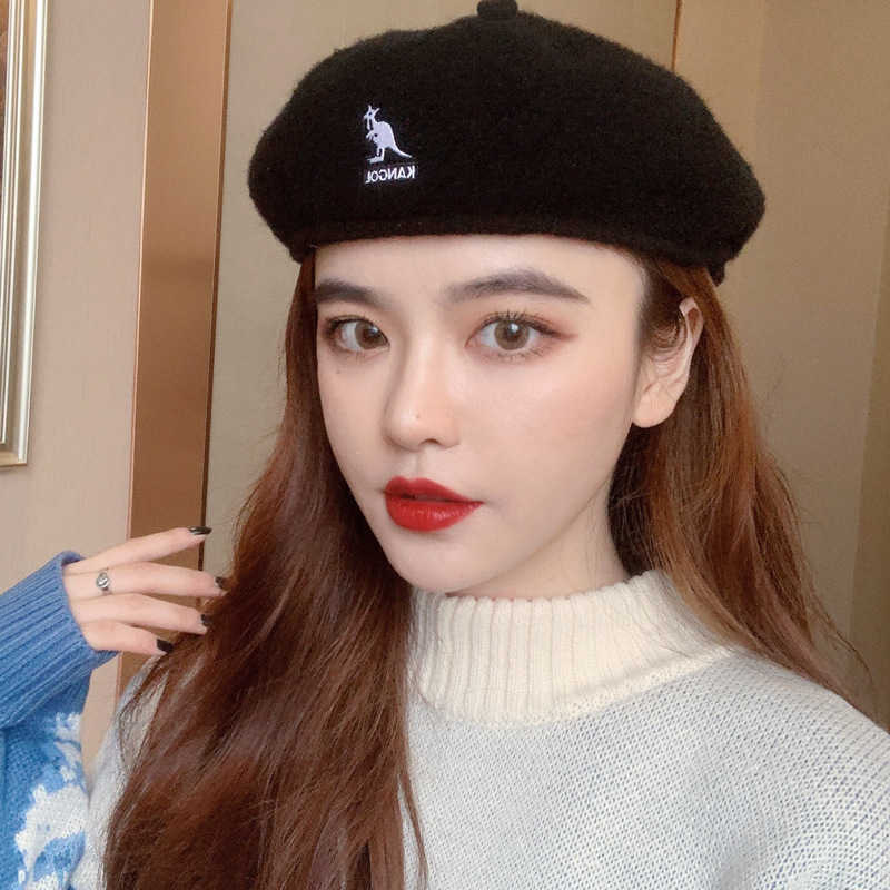 Designer Kangols Ball Caps Kangaroo beret British bud hat Korean version Versatile autumn and winter woolen cloth female fashion ins-image-861487913