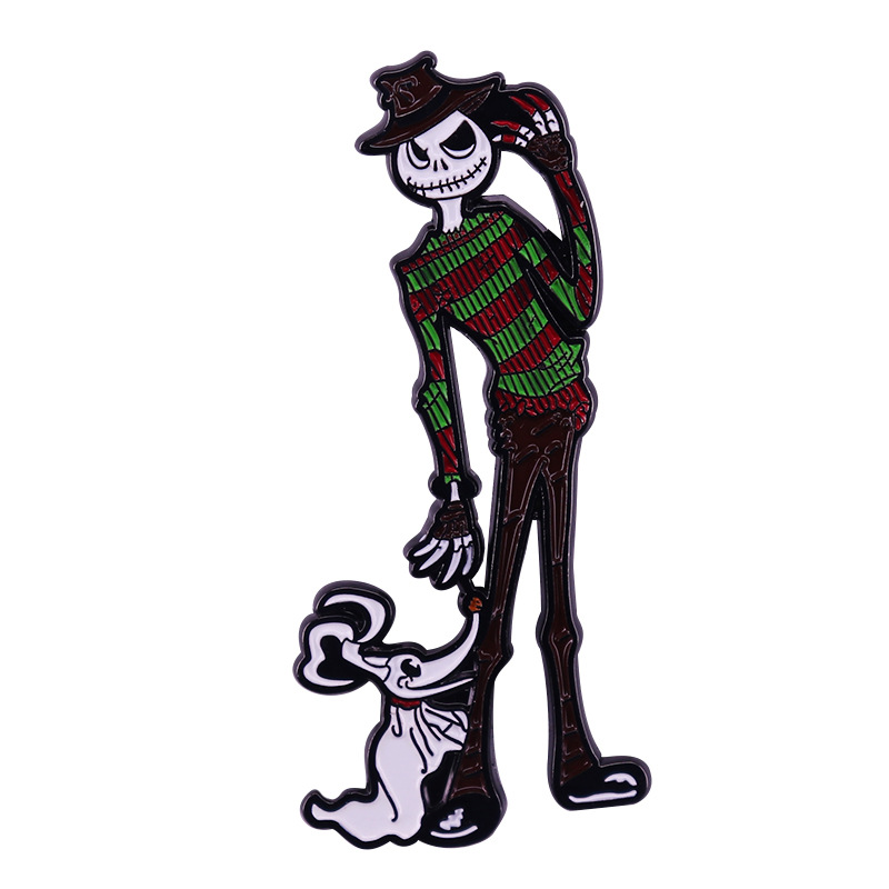 

Horror Movies Novel Hard Enamel Pins Collect Funny Anime Figure Metal Cartoon Brooch Creativity Games Lapel Badges Halloween killer pins, Color #1