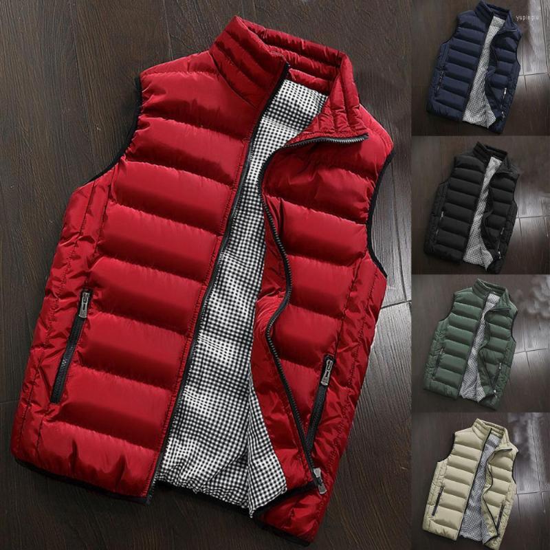 

Men's Vests Great Winter Vest Coat Cardigan Men All Match Casual Waistcoat Zipper, Khaki