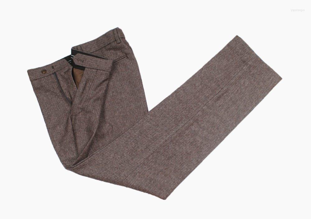 

Men's Suits Men's & Blazers Custom Made Woolen Brown Herringbone Tweed British Style Men Pants Tailor Slim Fit Wedding Charcoal /grey, 820 middle grey pant