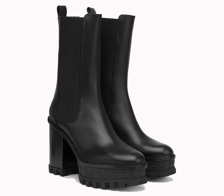 

Realfine888 Boots 5A Greca Labyrinth Platform Ankle Knee Boot for Women with Box Size 35-41, 5540280 5a_01