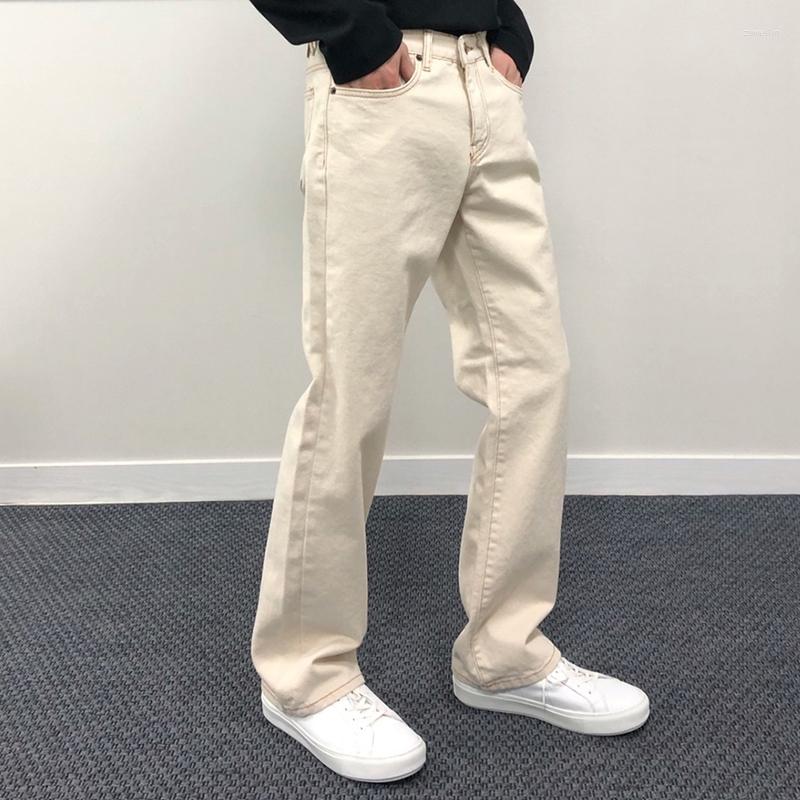 

Men' Jeans 2022 Retro INS Trend Casual Men' Autumn Solid Color Youth Straight Trousers Korean Style Wild, Khaki