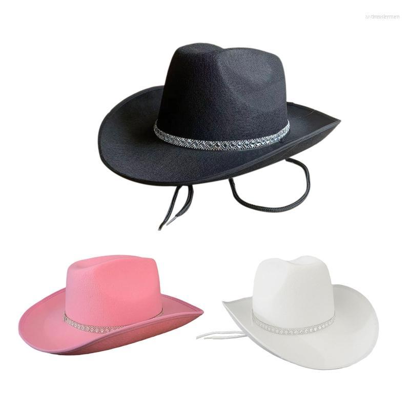 

Berets Hats Men Cowboy Jazz Hat For Women Western Model Show Felt Adult, Black