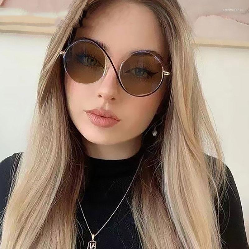 

Sunglasses Retro Metal Round Half Frame Fashion Men Women Shades Uv400 Vintage Glasses