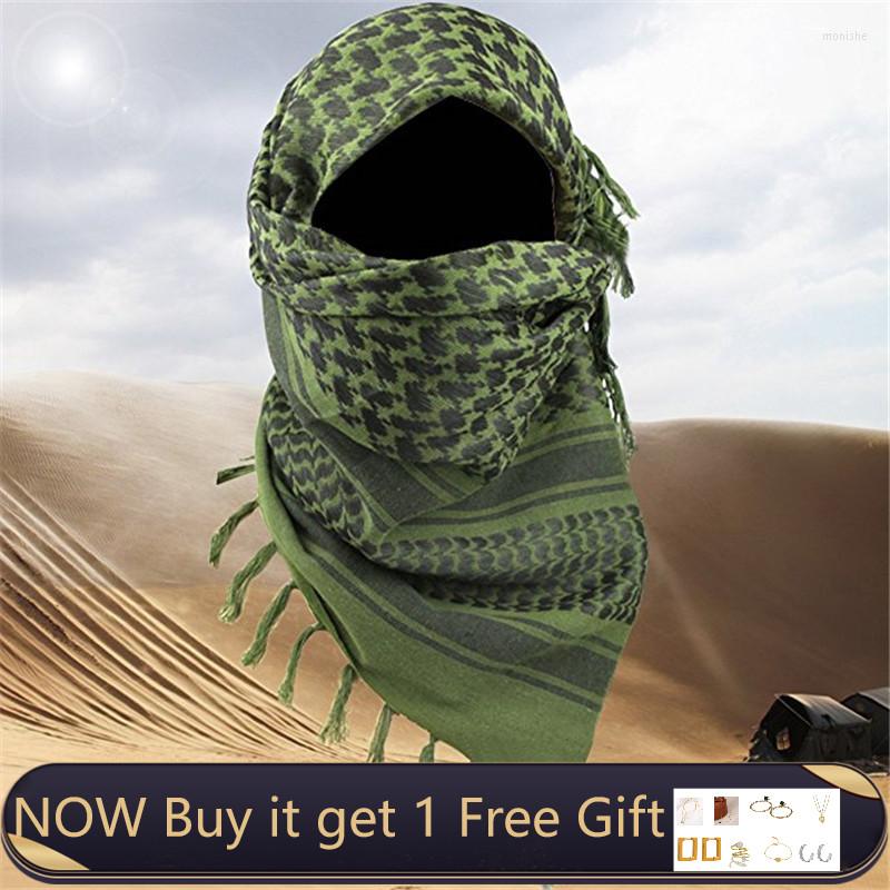 

Bandanas Arabic Cotton Military Shemagh Keffiyeh 34&quot X34&quot Tactical Arab Scarf Shawl Neck Cover Head Wrap Men Women Hiking