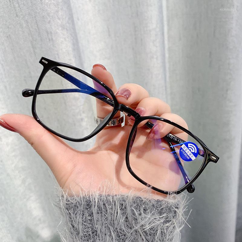 

Sunglasses Frames Fashion TR90 Anti Blue Light Glasses Women Female TikTok Large Frame Eyeglasses Optical Myopia Prescription Without Box