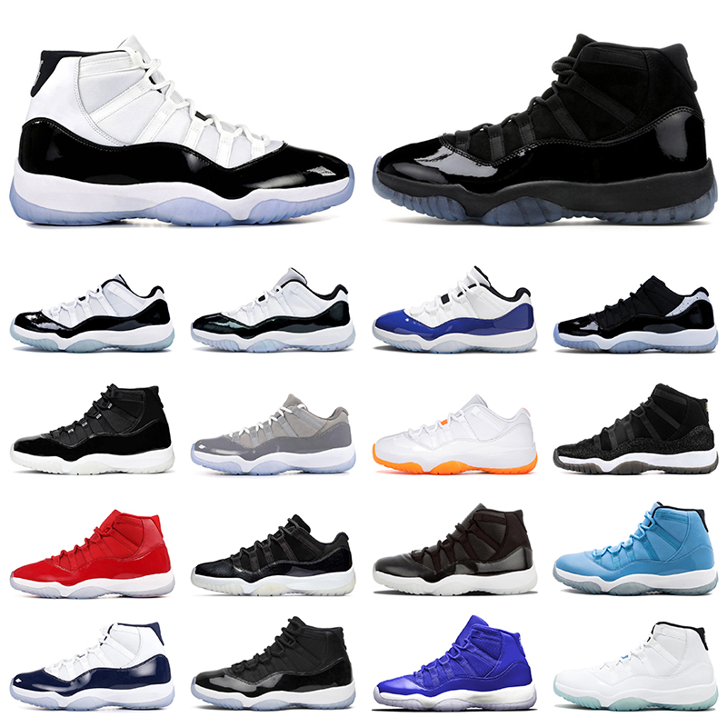 

Jumpman 11 11s Basketball Shoes Mens Womens White Bred Emerald Cool Grey Gamma Blue Cap and Gown Concord Sports Trainers Sneakers, Royal blue