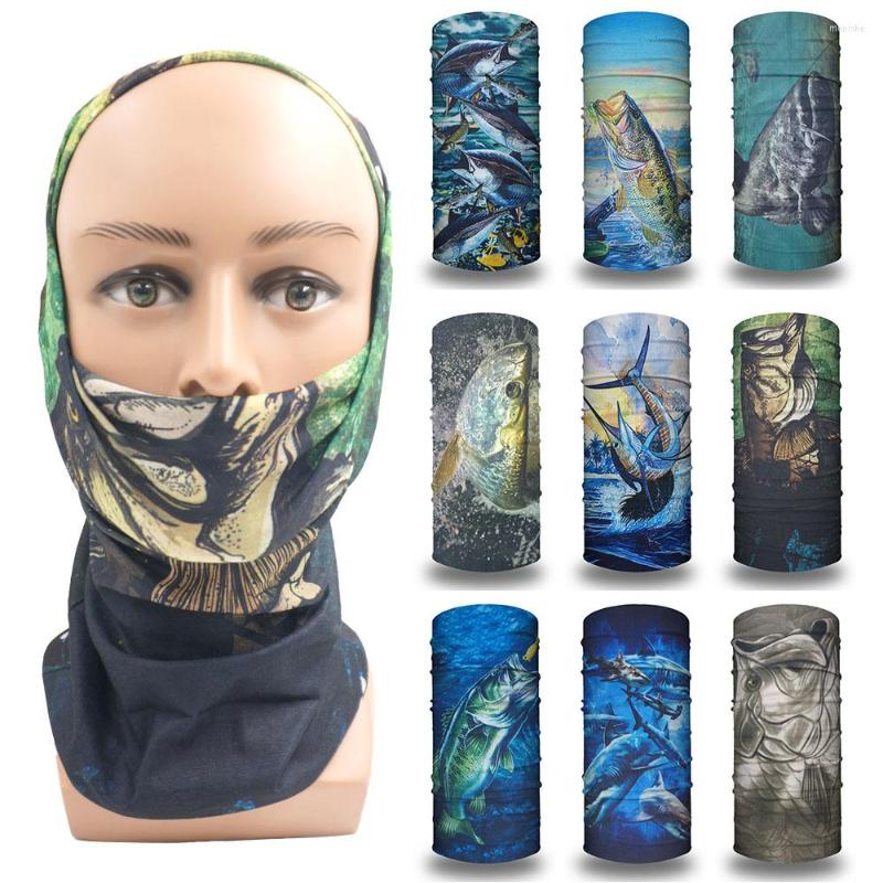 

Bandanas Fish Headbands For Women Face Mask Wind Dustproof Hiking Fishing Cooling Neck Gaiter Men Hair Bandana Sports Balaclava