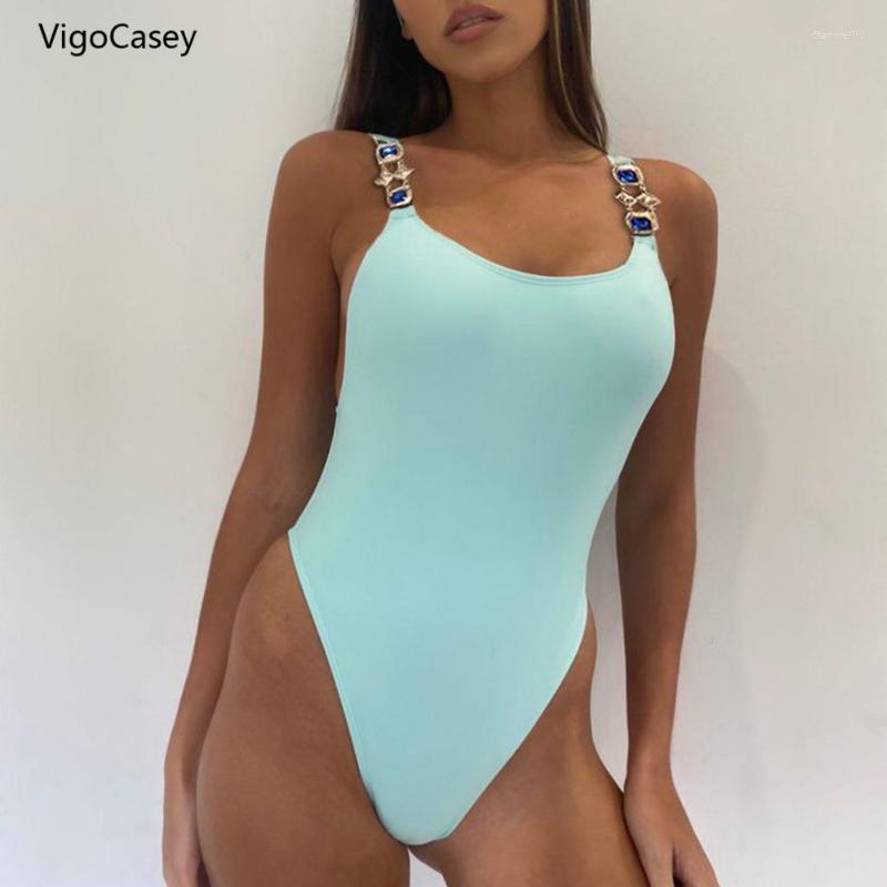 

Swimwears VigoCasey Closed High Waist Swimwear Women 2022 Sexy Beach Push Up One Piece Swimsuit Female Bodysuit Monokini Bathing Suit Swim