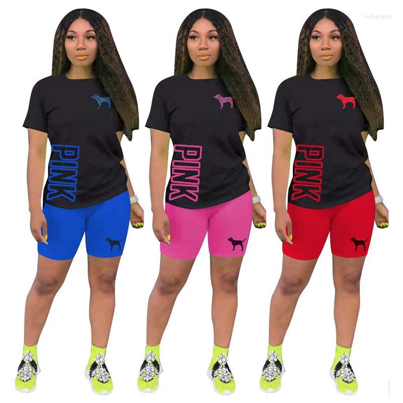 

Women' Tracksuits O Neck Women Set Summer Sporty 2 Pieces Outfits Ladies Sheath Two, Blue