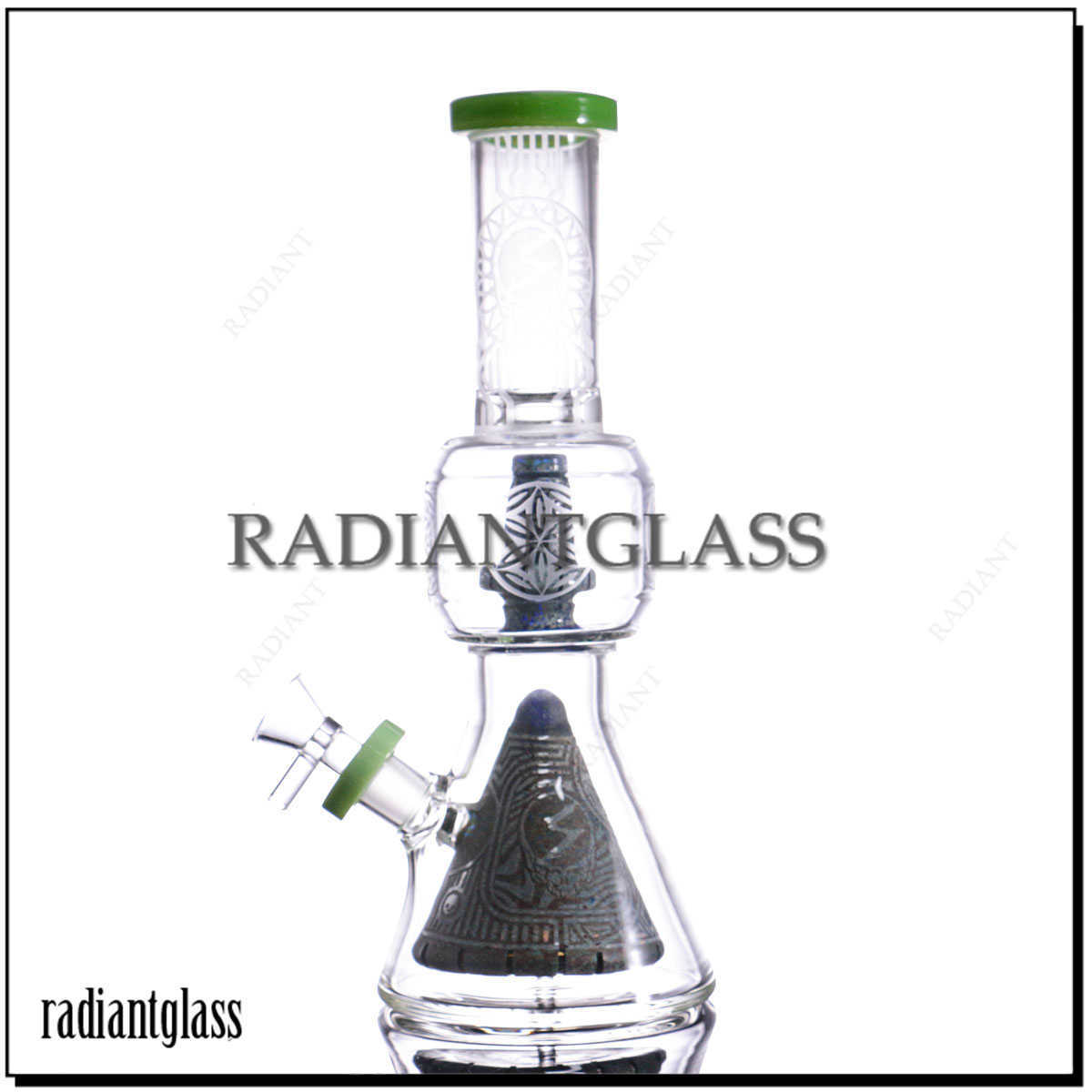 

Hookahs Pyramid Core Perc Frosted Glass Bong Heavy Water Beaker Bong With 18mm Male Bowl Accessories