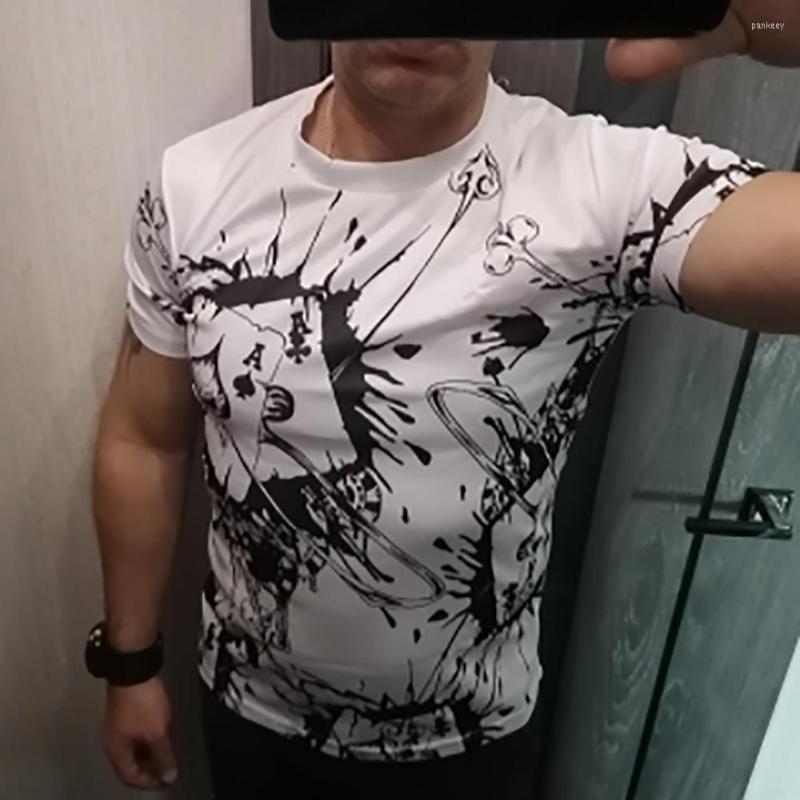 

Men's T Shirts Summer 3D-Print Extra-Large T-Shirt Comfort Breathable Horrible Skull Spades Poker Casual Men Tops, Et0b222514e