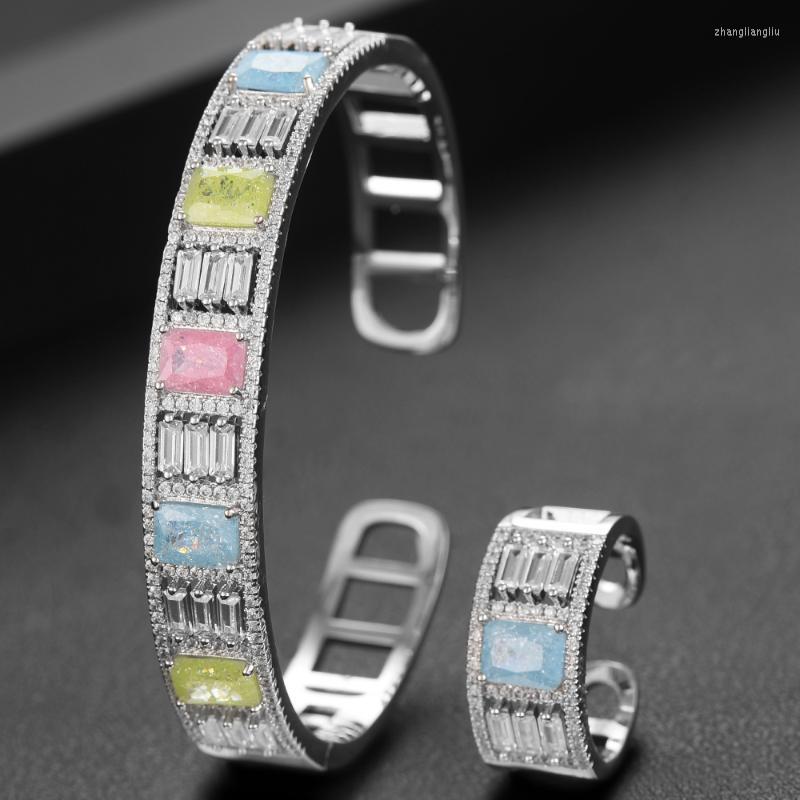 

Necklace Earrings Set & Missvikki Romantic Bridal Carved Open Bangle Ring Sets For Women Wedding Dubai Sweet Fine Gift, Picture shown