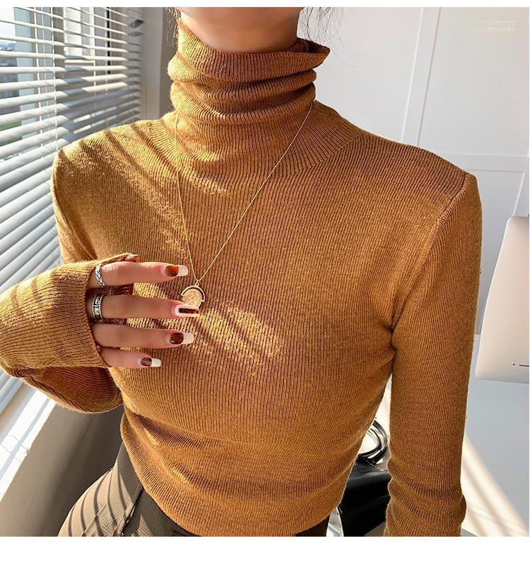 

Women' Sweaters Women' 2022 Winter Autumn Slim Turtleneck Sweater Women Long-sleeved Pullover Bottoming Knitting, Black