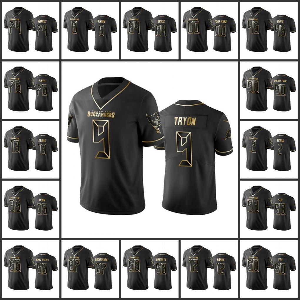 

Jersey Custom Tampa''Bay''Buccaneers''Men 9 Joe Tryon 12 Tom Brady 45 Devin''NFL''White Women Youth Golden Edition Vapor Limited, 115