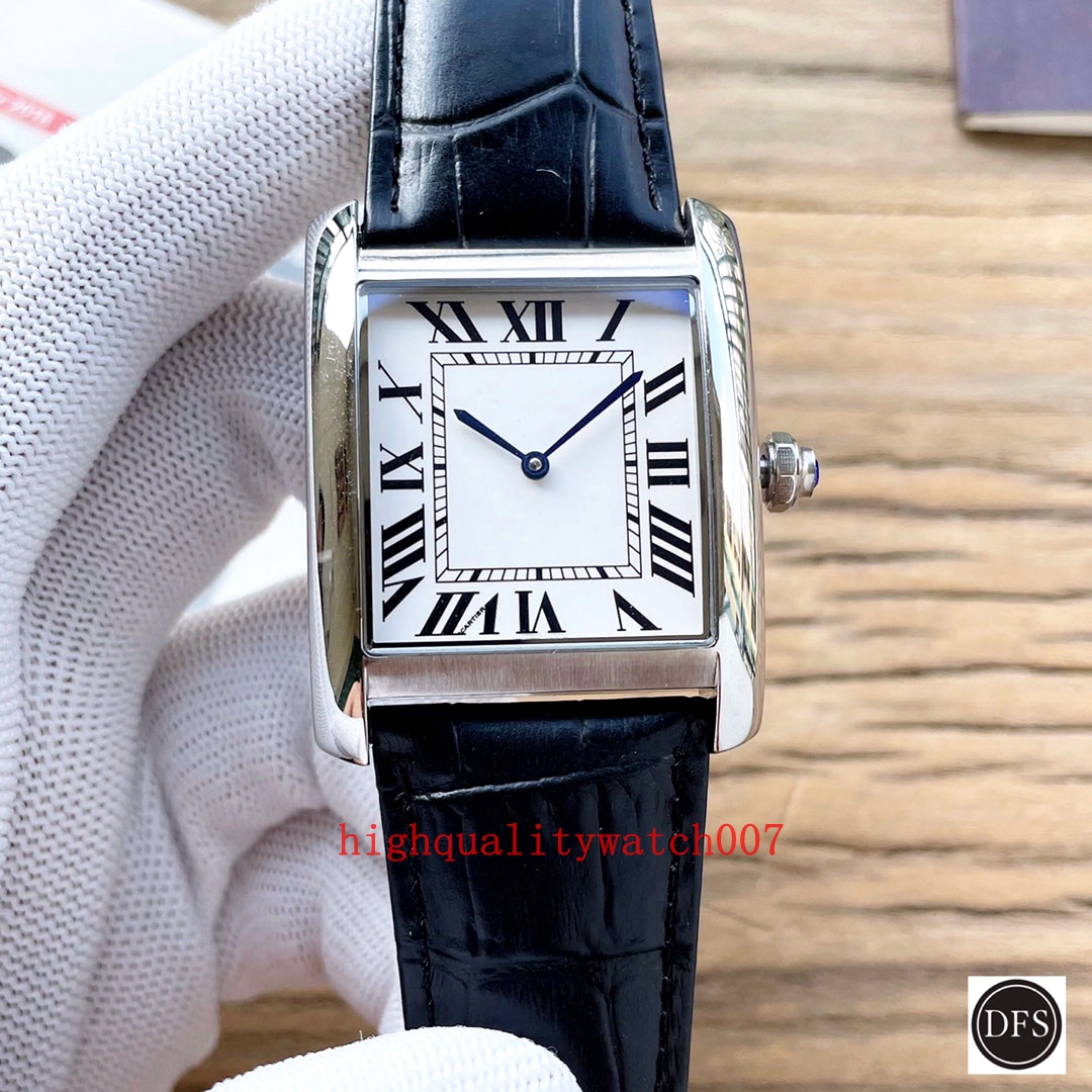 

high-quality Watch New Version Unisex Black White Blue Dial VK Quartz Chronograph Working 18K Yellow Gold Leather Strap Bands Mens Watches