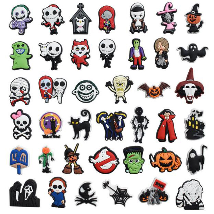 

Halloween Croc Charms Rubber shoes Charms Shoe Accessories Women Decorations