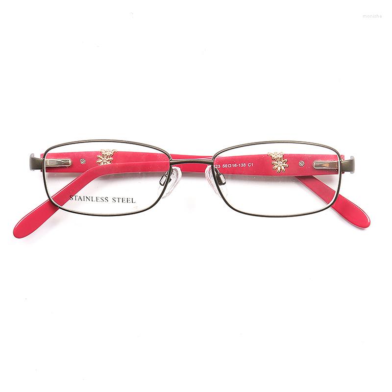 

Sunglasses Frames YOUTOP Female's Colorful Stainless Steel Eyewear Myopia Anti-blue Ray Women's Full Rim Metal Classic Eyeglasses