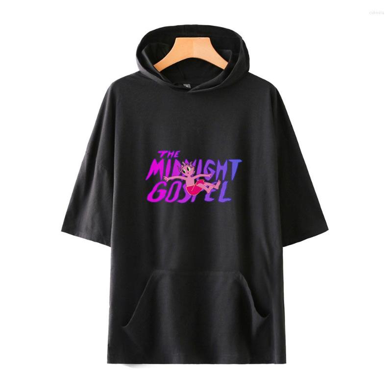 

Men's T Shirts The Midnight Gospel Harajuku Logo Hoodies Short Sleeve T-shirt Summer Streetwear Cartoon Hooded Men/woman SummerCasual Tee, Tx16