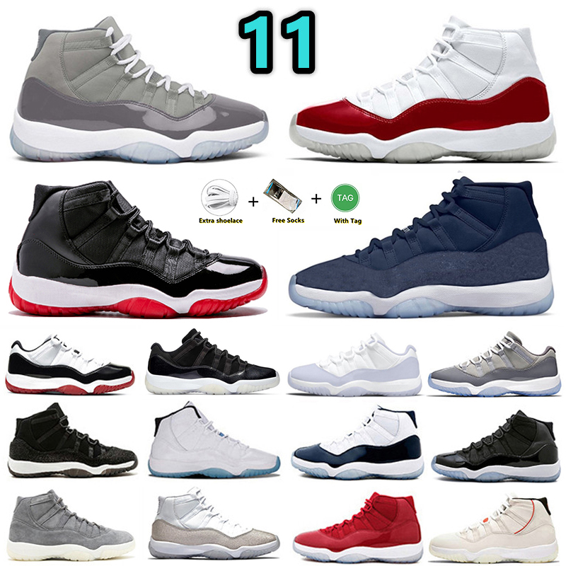 

Jumpman 11 11s mens basketball shoes Cherry cool grey cap and gown gym red Legend Blue Space Jam UNC Jubilee Bred Concord Midnight Navy low men women sports sneakers, Color#36