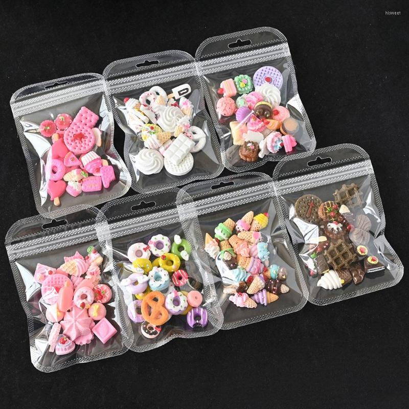 

Nail Art Decorations 20Pcs Donut Special Deisgn Kawaii Accessories Resin Sweet Charms Ice Cream Cookies DIY Manicure 3D Decoration
