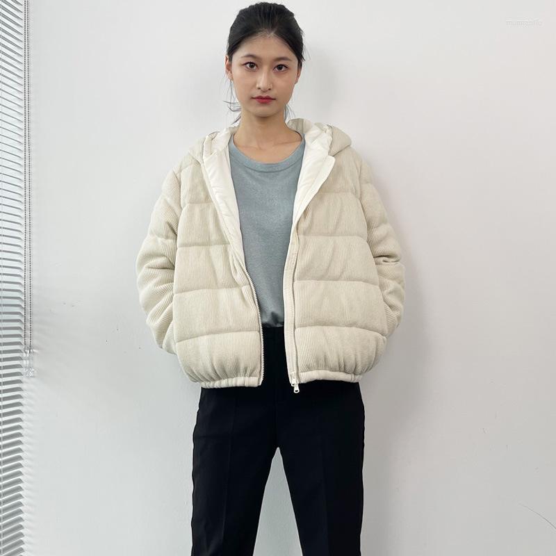 

Women's Down YRG 2022 WINTER SHORT WOMENS SOLID CASUAL 90% WHITE DUCK COATS