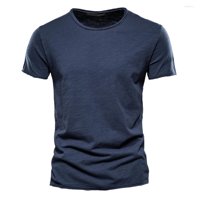 

Men' T Shirts Fashion 2022 Summer Solid Color Short-sleeve Men' Slim Slub Cotton European Code Korean Casual T-shirt Streetwear, Black