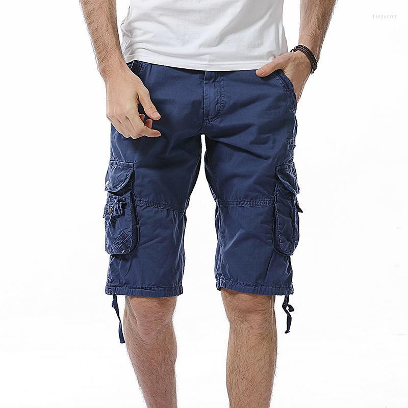 

Men's Shorts Man Multicolor Camouflage Big Size Pocket Knee Length Cotton Cargo Asian 29-40 Men's, Red