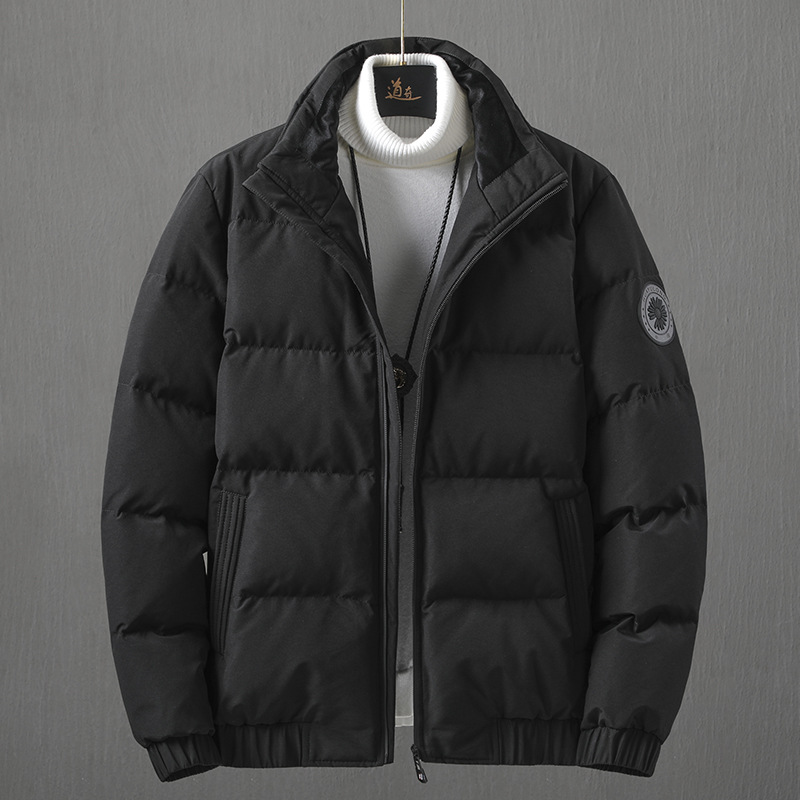 

Puffer Jacket Mens Down Jackets Parkas Winter Coat Man Fashion Long Sleeve Stand Collar Thicken Warm Outerwear Plus Size 5XL 6XL 7XL 8XL, Beige