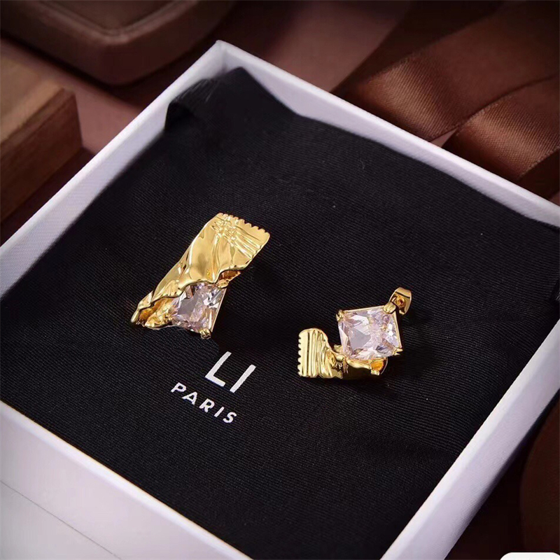 

Designer Pendant Earrings Lady Stud Earrings Luxury Pearl Diamond Gold Personality Wedding Party Fashion Jewelry