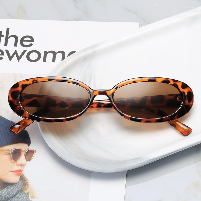 

Sunglasses Ins Oval Personality Small Frame Transparent Jelly Color Trend Glasses Anti-glare UV400