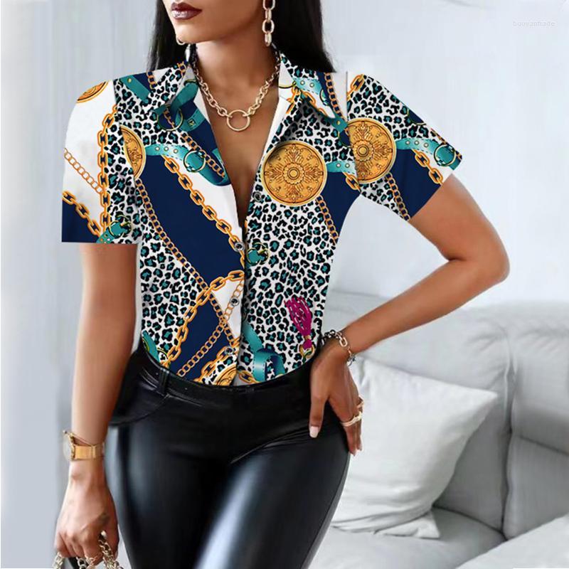 

Women's Blouses Women's & Shirts Womens V Neck Printed Short Sleeve Button Up Shirt Top Two T Medium Black WomenWomen's