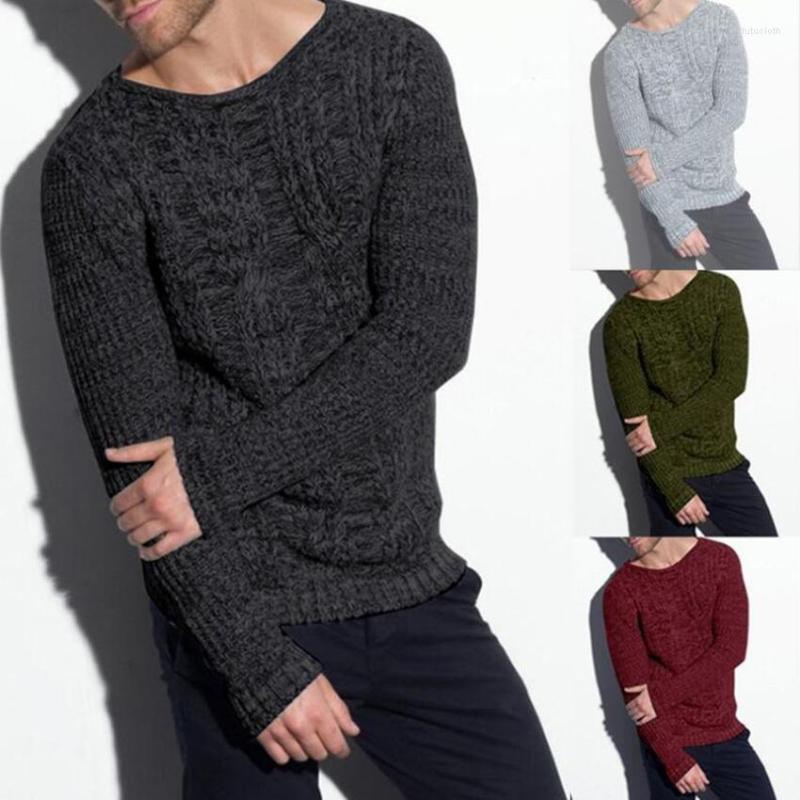 

Men' Sweaters Mens Casual Streetwear Sweater Vintage Retro Knitted Solid Color Autumn Fashion Pullover Man Clothing, Army green