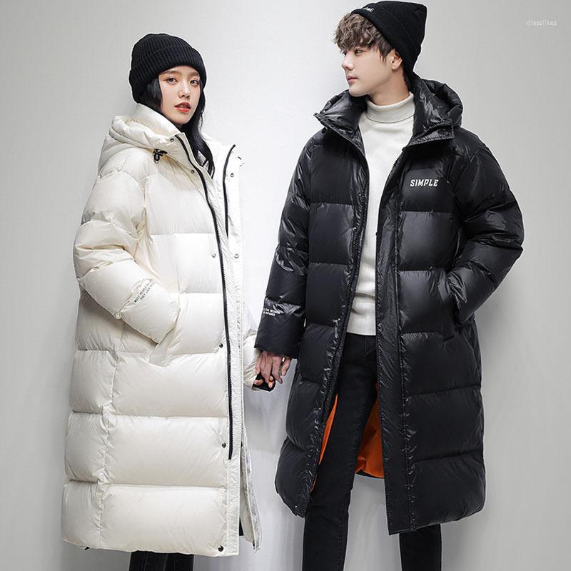 

Women's Down CEVOY 2022 WINTER FASHION MENS AND WOMENS MID LONG WHITE DUCK COATS