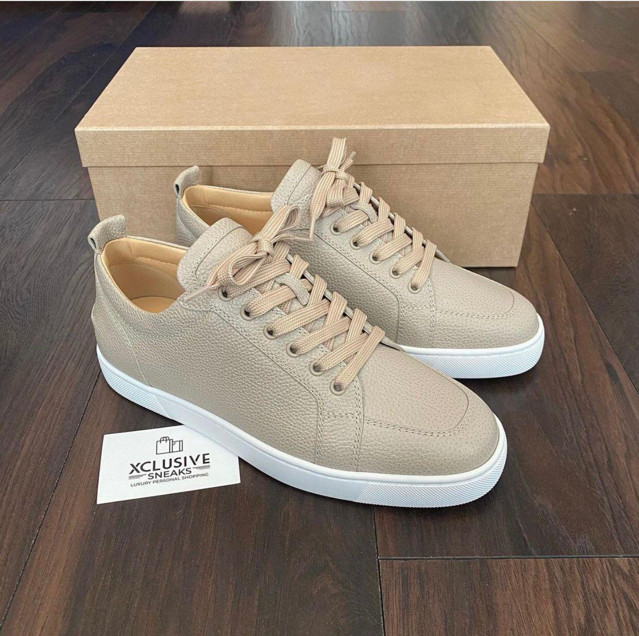 

Red-Bottoms Christians Sandals Name Brands Rantulow Red Sneakers Shoes Men Grainy Leather White Black Nude Elegant Designer Outdoor Di ADO