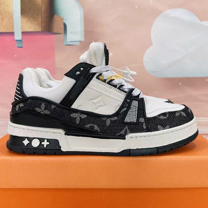 

2022 new printing sneakers men casual shoes grey orange red training shoe trainer wild low-top skate platform classic luxury 39-44 X109, Color 1